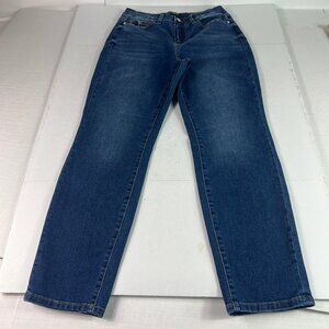 Judy Blue Jeans Womens 29x28* Boyfriend Mid Rise Blue Faded Stretch Denim Tag 28